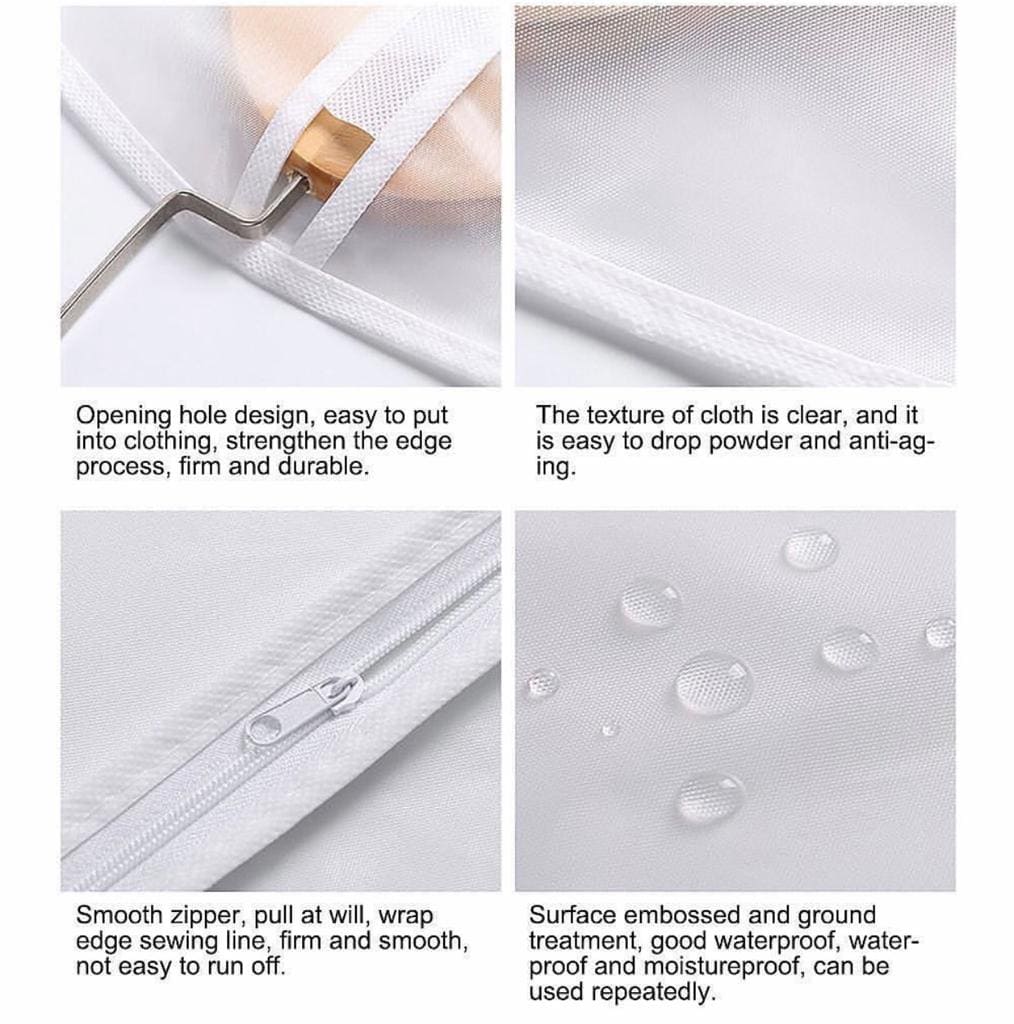 Translucent Dustproof Garment Bags With Zipper And Folding Hook, Hanging Garment Bag, Clear Dust-proof Garment Bags for Storage, Clear Full Zipper Suit Bags Translucent Dustproof Garment Bags With Zipper And Folding Hook, Hanging Garment Bag, Clear Dust-proof Garment Bags for Storage, Clear Full Zipper Suit Bags
